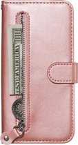 Portemonnee roze goud wallet book-case rits hoesje Samsung Galaxy S20 Ultra