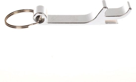 Bieropener Sleutelhanger - Flesopener - Keychain - Zilver