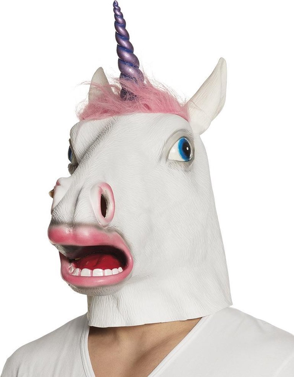 Afbeelding van product Boland Verkleedmasker Eenhoorn Pinkie Unisex Wit One Size