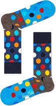 Happy Socks Big Dot Sokken, Grijs/Blauw, Maat 36-40 - Maat 36-40