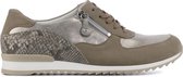 Waldlaufer Sneakers Dames - Lage sneakers / Damesschoenen - Leer - 370013 - Pythonprint  -  Taupe - Maat 42.5