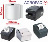ACROPAQ caisse enregistreuse Witte Thermique 80x80x12 75m 10 pièces * Sans BPA *