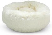 Snoozle Donut Hondenmand - Zacht en Luxe Hondenkussen - Wasbaar - Fluffy - Hondenmanden - 60cm - Wit