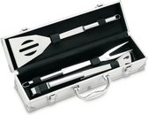 3-delige RVS Barbecue set - bbq set - barbecue tools - Gereedschapset bestaande uit spatel, tang en vork