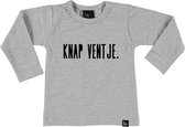 Knap ventje longsleeve shirt 74 Grijs/Zwart