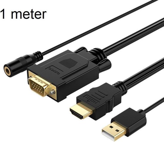 Orico HDMI naar VGA kabel met audio-ondersteuning - 1920x1080 @60Hz - 1M |  bol.com