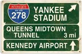 Yankee Stadium New York Highway Zwaar Metalen Bord 61 x 92 cm