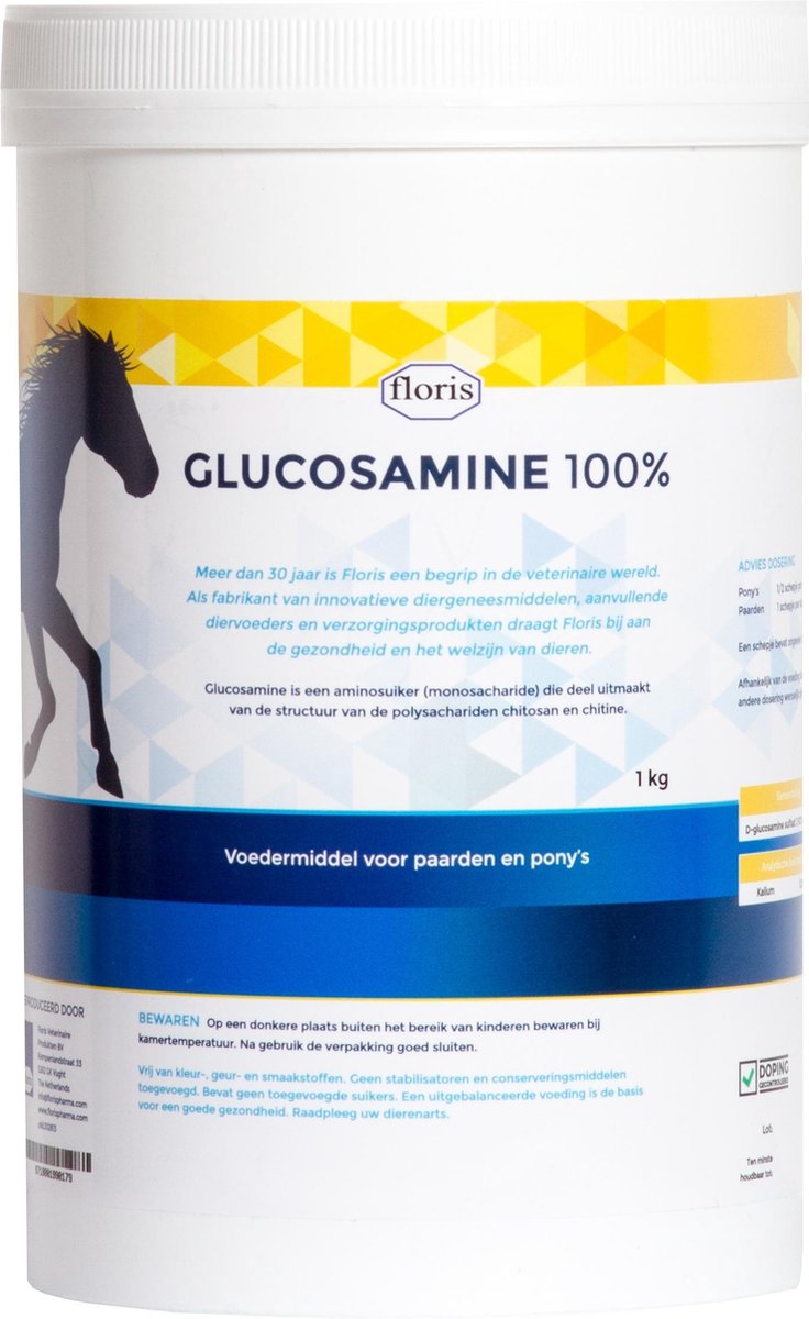 Vader boog erectie Floris Glucosamine 100% 1 kg voor paarden en pony's | bol.com
