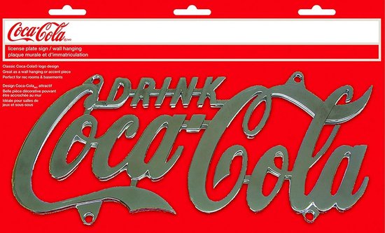 Coca-Cola Kenteken Plaat Chroom