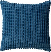 Dutch Decor ROME - Kussenhoes 45x45 cm - 100% polyester - effen kleur - Insignia Blue - donkerblauw - met rits