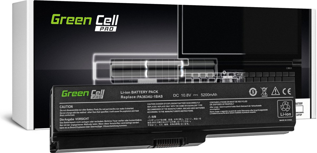 PRO Batterij voor Toshiba Satellite A660 A665 L650 L650D L655 L670 L670D PA3634U-1BRS / 11,1V 5200mAh.