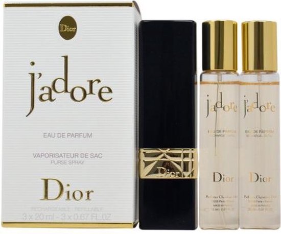 DIOR J 'Adore Purse Spray Eau de Parfum Spray 20 ml + 2 x 20 ml navulling |  bol.com