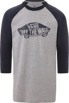 Vans OTW Raglan Heren T-shirt - Athletic Heather/Dress Bl - Maat S