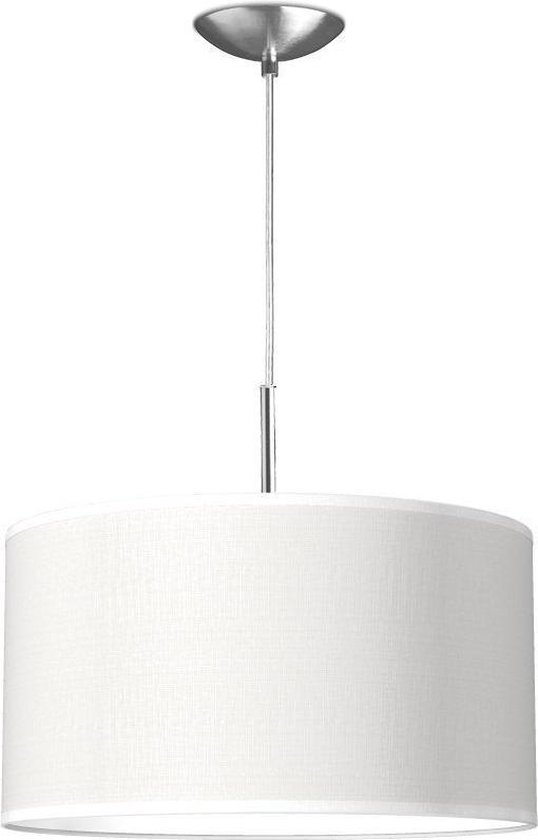 Home Sweet Home hanglamp Bling - verlichtingspendel Tube Deluxe inclusief lampenkap - lampenkap 40/40/22cm - pendel lengte 100 cm - geschikt voor E27 LED lamp - wit