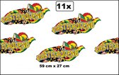 11x Wandbord Vastelaovend 59 cm x 27 cm - carnaval limburg thema feest party optocht wand decoratie