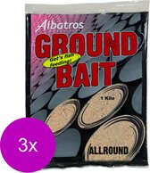 Albatros Groundbait All Round - Lokvoer - 3 x 1 kg Beige Allround