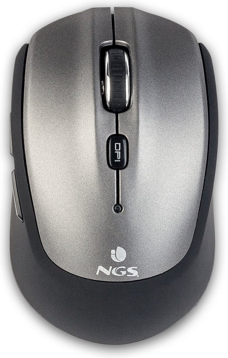 NGS Frizz BT - Draadloze muis - Bluetooth Optisch 1600 DPI Ambidextrous Grijs