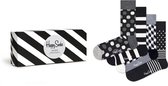 Happy Socks XCBW09-9150 4-Pack Classic Black & White Socks Gift Set - maat 36-40