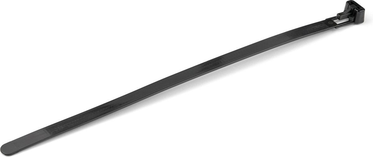 StarTech 200 mm Zwarte Herbruikbare Kabelbinders 100 stuks