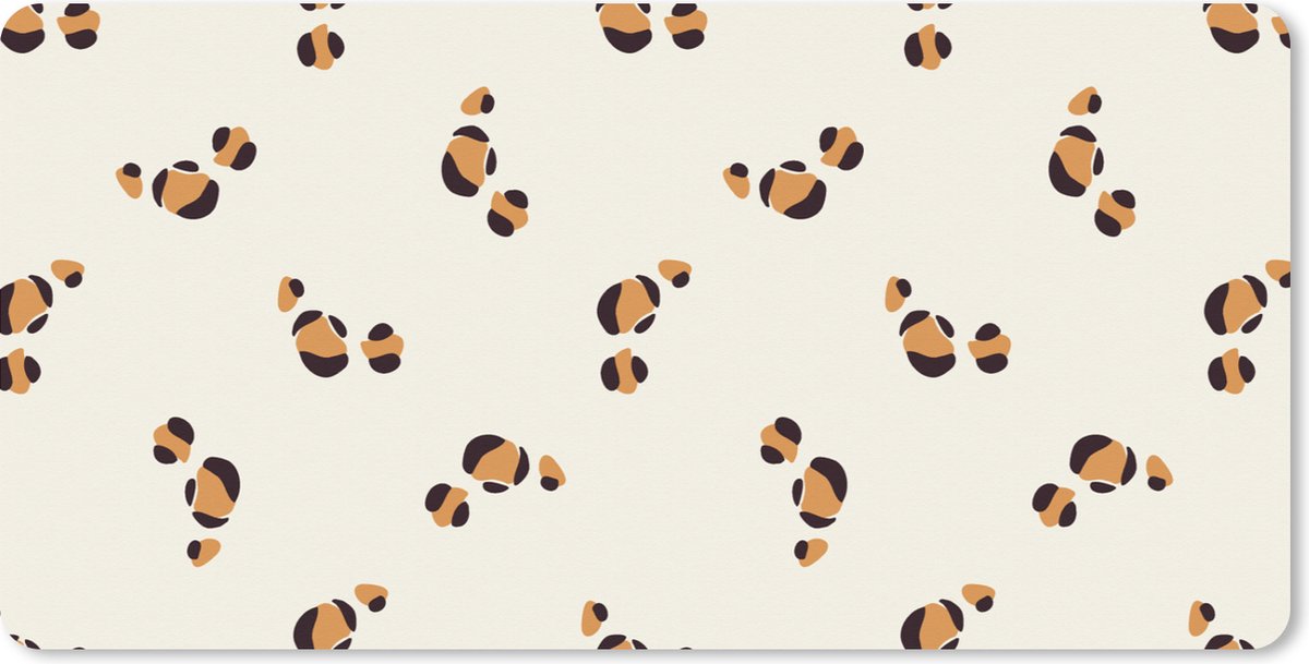Muismat XXL 80x40 cm - Bureau onderlegger - Bureau mat Panter - Pastel - Dieren - Patronen - Bureaumat - Gaming mousepad xl - Bureaulegger groot - Computer deskmat