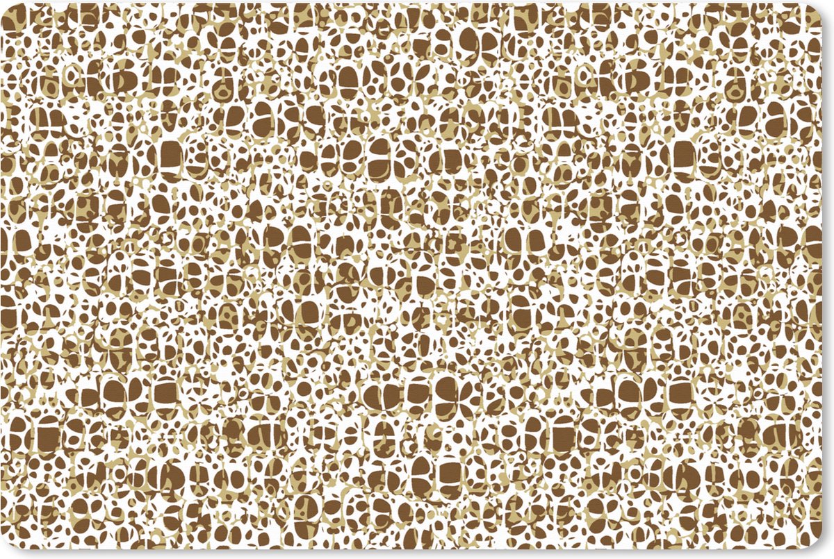 Muismat XXL 90x60 cm - Bureau onderlegger - Bureau mat Dierenhuid - Reptielen - Bruin - Patronen - Bureaumat - Gaming mousepad xl - Bureaulegger groot - Computer deskmat