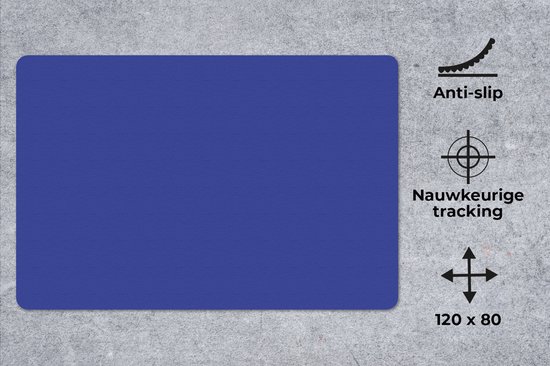 Mouse pad xxl - Tapis de souris Jeux - Blauw - Uni - Tapis de souris Gaming - Tapis de souris - 120x80 cm - Sous-main