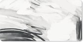 Tapis de souris XXL - Sous-main - Tapis de bureau - Zwart - Wit - Abstrait - 80x40 cm - Tapis de souris XXL