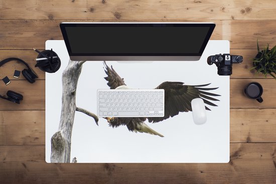 Muismat XXL 90x60 cm - Bureau onderlegger - Bureau mat Amerika - Vogel - Zeearend - Bureaumat - Gaming mousepad xl - Bureaulegger groot - Computer deskmat