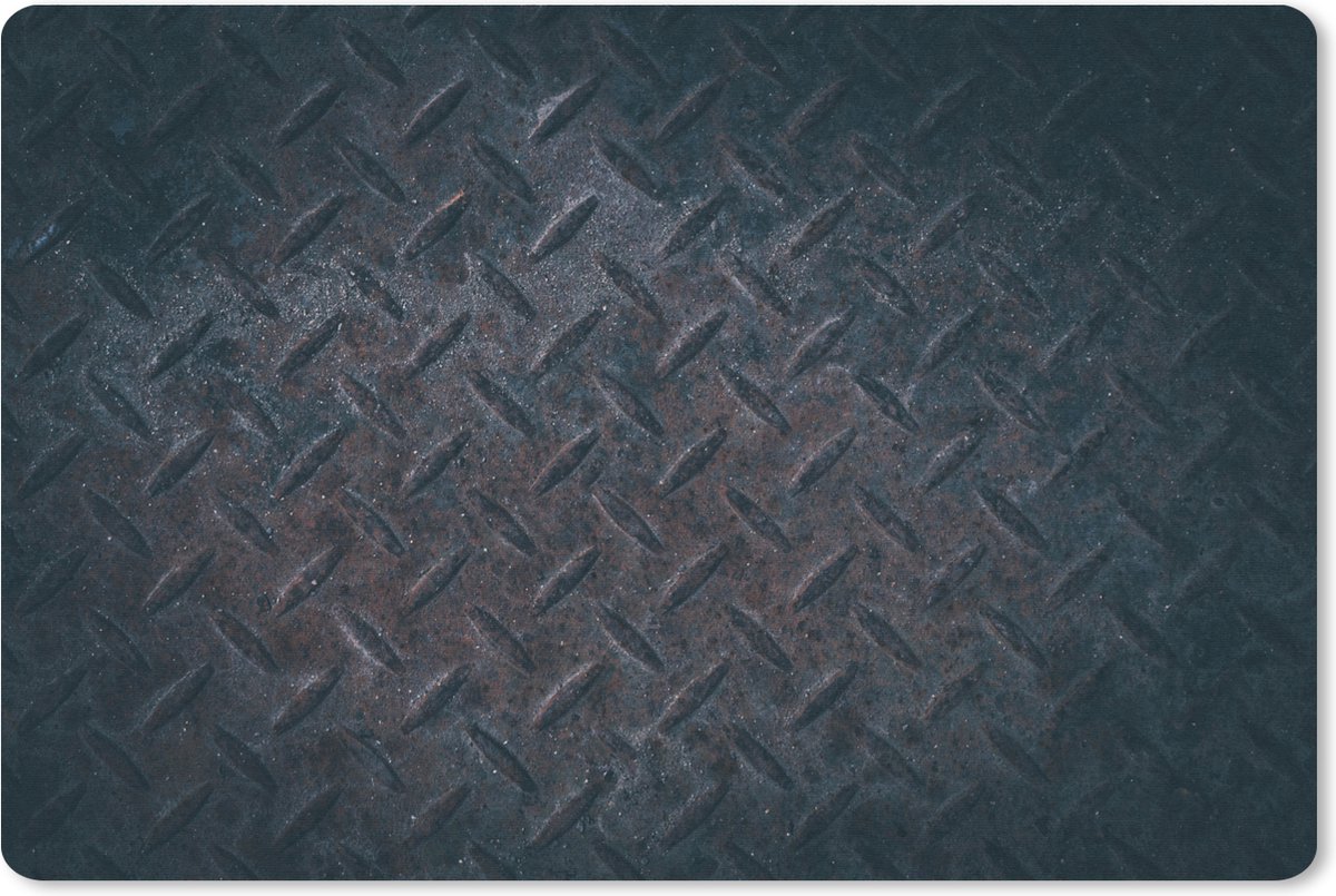 Muismat XXL 120x80 cm - Bureau onderlegger - Bureau mat Staal - Zwart - Roest print - Bureaumat - Gaming mousepad xl - Bureaulegger groot - Computer deskmat