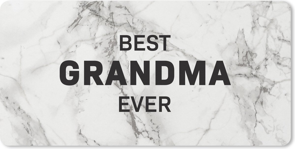 Muismat XXL 90x45 cm - Bureau onderlegger - Bureau mat Spreuken - Quotes - Best grandma ever - Oma - Bureaumat - Gaming mousepad xl - Bureaulegger groot - Computer deskmat