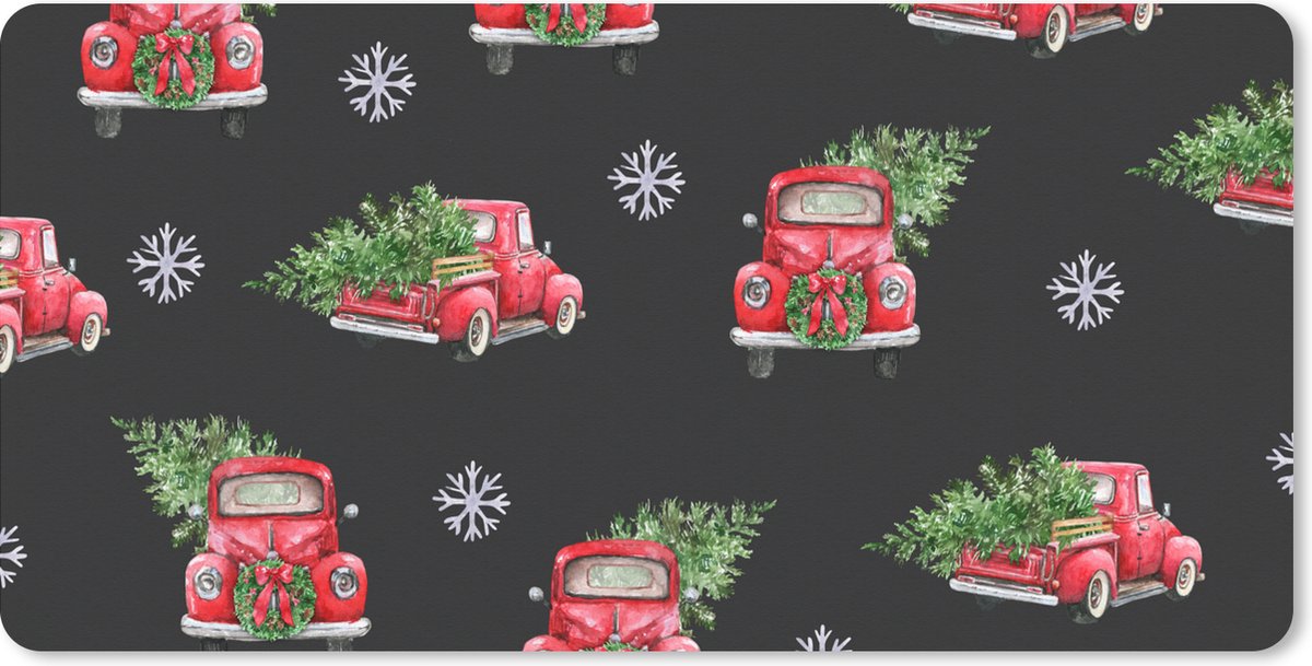 Muismat XXL 100x50 cm - Bureau onderlegger - Bureau mat Kerstboom - Auto - Patronen - Bureaumat - Gaming mousepad xl - Bureaulegger groot - Computer deskmat