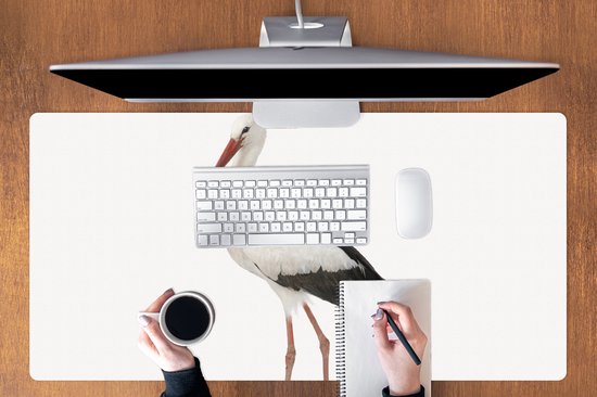 Tapis de souris XXL - Sous-main - Sous-main - Cigogne - Vogel - Animaux - Garçons - Enfants - Filles - 120x60 cm - Tapis de souris XXL