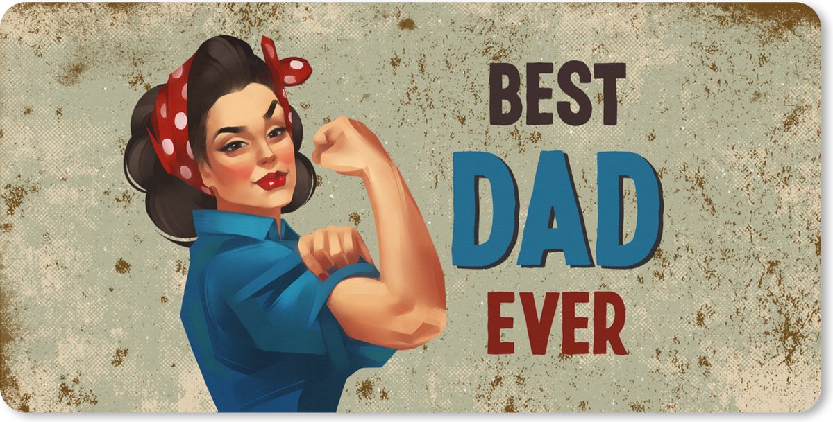 Muismat XXL 100x50 cm - Bureau onderlegger - Bureau mat Papa - Quotes - Best dad ever - Spreuken - Bureaumat - Gaming mousepad xl - Bureaulegger groot - Computer deskmat