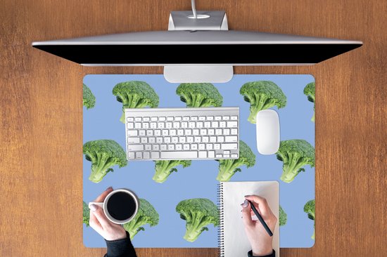 Tapis de souris XXL - Sous-main - Tapis de bureau - Légumes - Brocoli - Motifs - 80x60 cm - Tapis de souris XXL