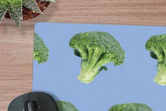 Tapis de souris XXL - Sous-main - Tapis de bureau - Légumes - Brocoli - Motifs - 80x60 cm - Tapis de souris XXL