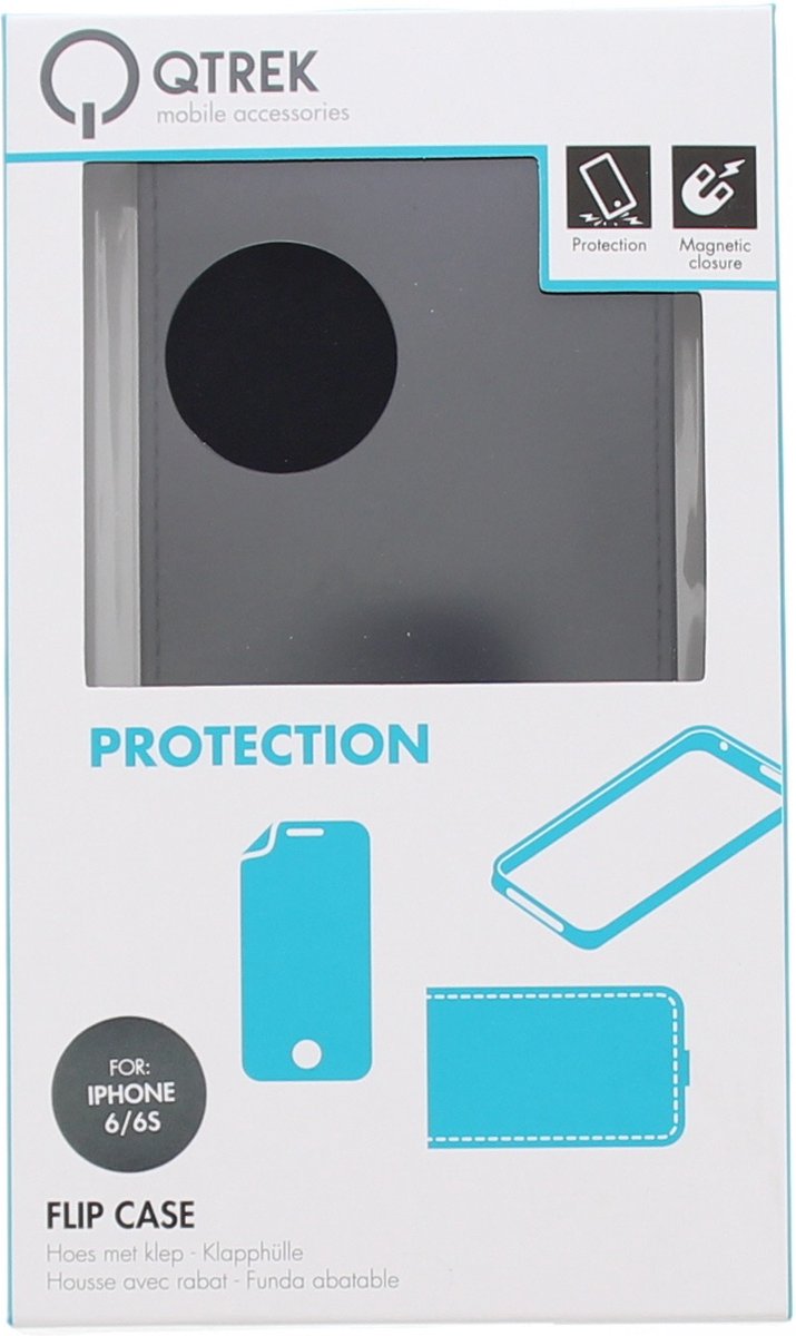 Qtrek Zwart Flip Case iPhone 6 / 6s