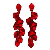 Lange oorbellen -Cyril -rood- Charme Bijoux