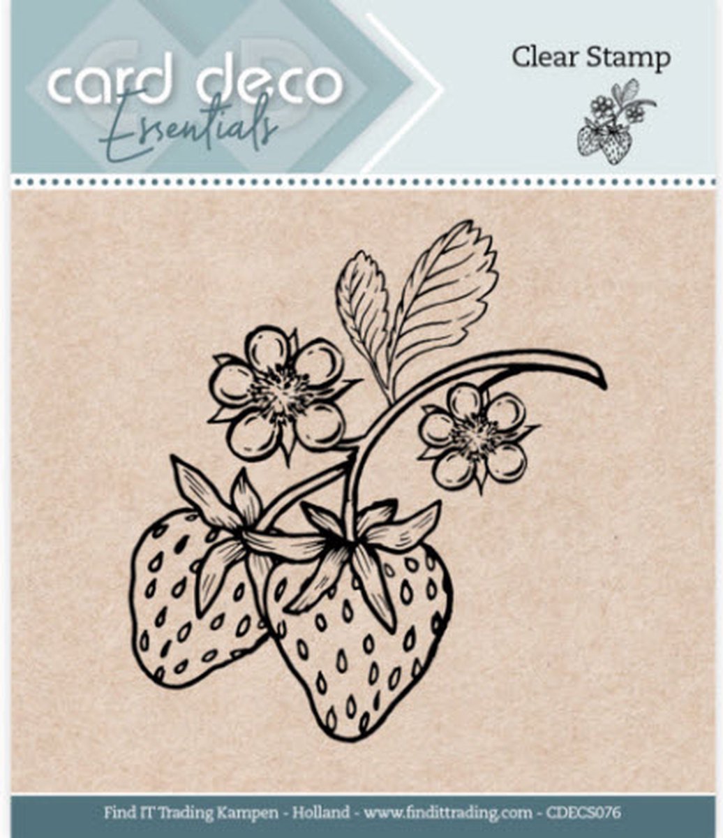 Card Deco Essentials - Clear Stamps - Strawberry