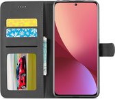 LC.IMEEKE Xiaomi 12 Lite Hoesje Portemonnee Book Case Zwart