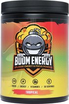 Boom Energy Tropical - Gaming fuel - Suiker Vrij - Gaming Drink - Pre workout - Energydrink - 50 servings