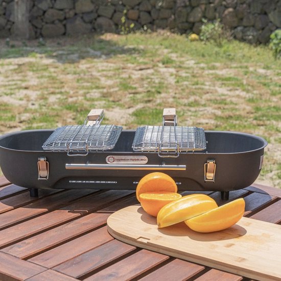 Designnest Flip Grill BBQ Gemakkelijk mee te nemen barbecue met draaibare roosters en geïntegreerde snijplank van Designnest — afbeelding 5