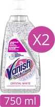 Vanish - Oxi Action Crystal White Gel - Pour Witte - 2 x 750 ML - Ensemble Avantage