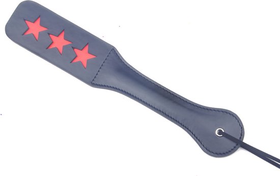 Spanking Paddle Triple Star - SM attribuut - Hoogwaardig kwaliteit - Voor volwassenen - Zwart - Kunststof - Spannend voor koppels - Sex speeltjes - Sex toys - Makkelijk in gebruik - Erotiek - Bondage - Sexspelletjes voor mannen en vrouwen