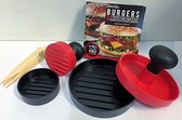 Hamburgerpers - Antiaanbaklaag - BBQ Set - Hamburgermaker - Burger Press - Burgermaker
