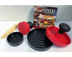 Hamburgerpers - Antiaanbaklaag - BBQ Set - Hamburgermaker - Burger Press - Burgermaker