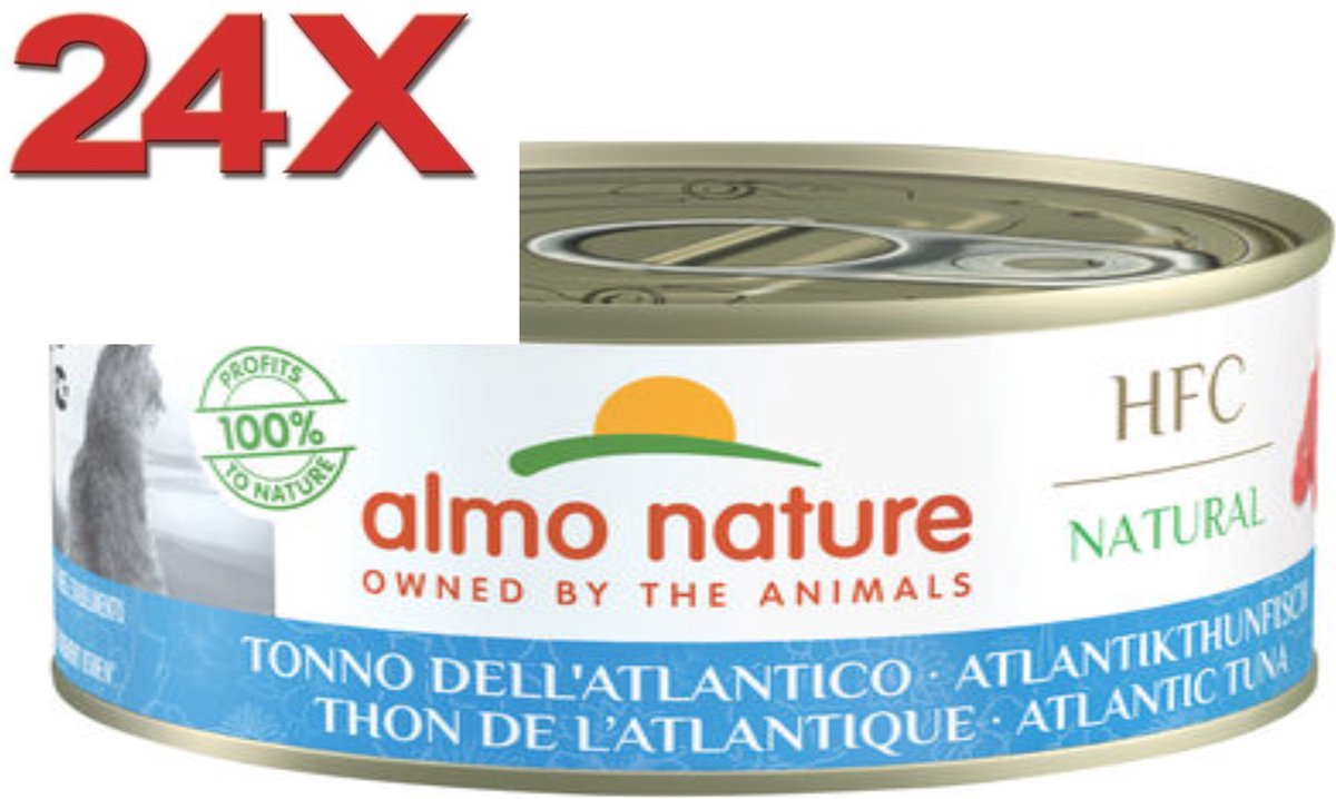 Almo Nature HFC - Kattenvoer - Atlantische Oceaan Tonijn - 24x150gr