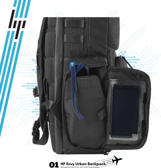 HP Envy Urban High Secured RFID Blokkerende Backpack Voor 15.6 (inch