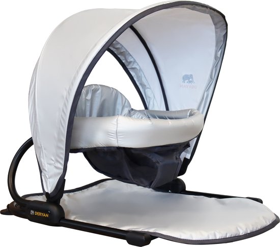 Deryan Floor Seat Kinderstoel - vloerzitje - zonnekap Anti-UV 50+ - zilver