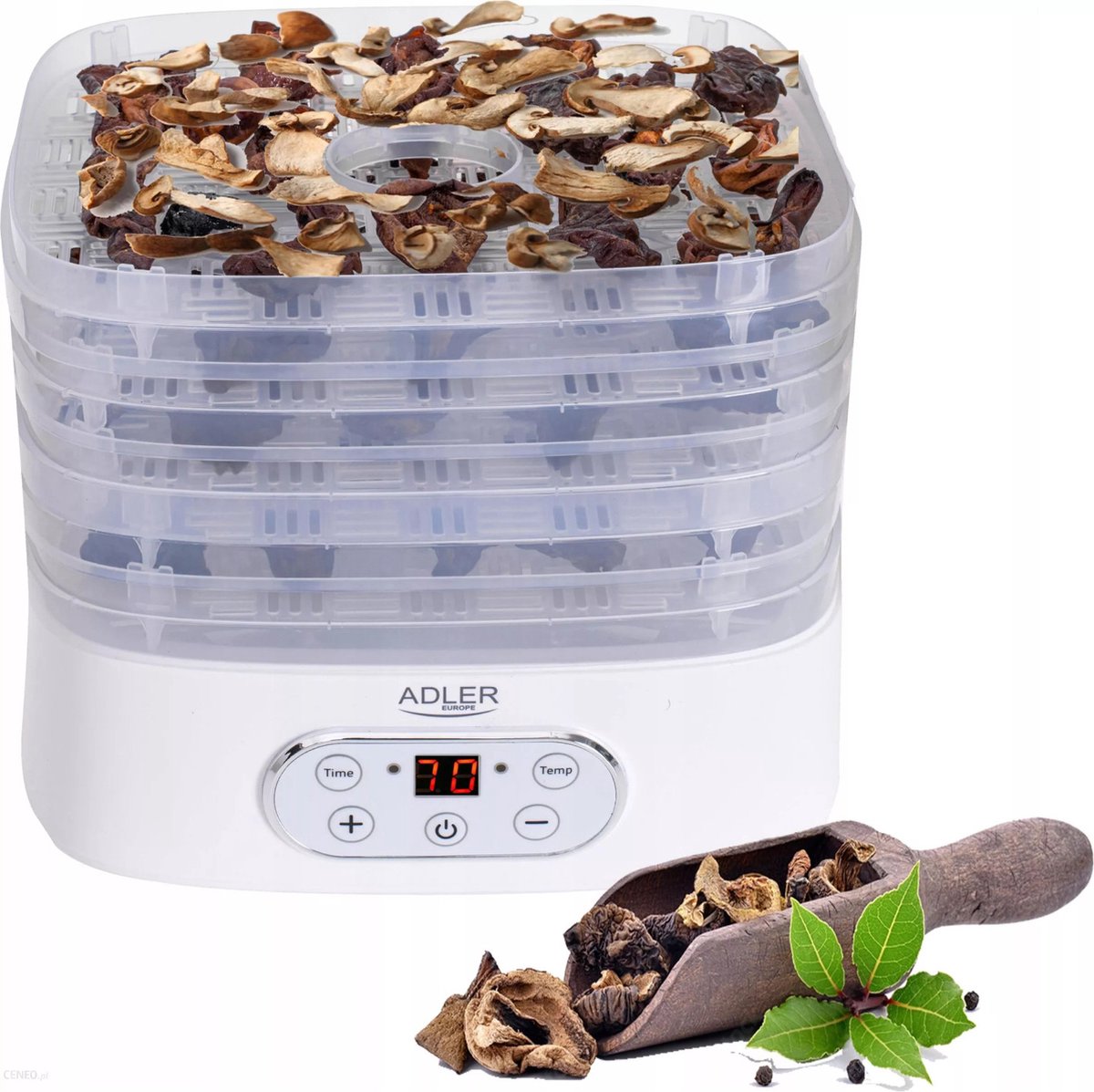 Adler - AD 6658 Champignon kruidendroger - Paddenstoel- kruiden- en voedseldehydrator - Adler