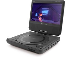 Caliber Draagbare DVD Speler Auto - 7 Inch - Draagbare DVD Speler - Inclusief hoofdsteun houder - Draaibaar Scherm met USB en Accu - Zwart (MPD107)